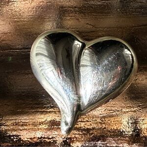 Vintage 925 Silver Heart Brooch
